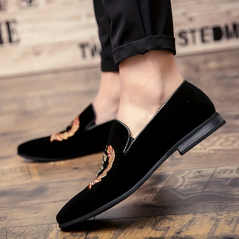 [Comfortable Sleek Loafers] Comfortable Sleek Men's Loafers - Slip-On Casual Faux Shoes with Rubber Sole, Stylish