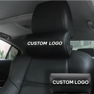 Custom Logo Neck Pillow, Car Seat Headrest Neck Rest Cushion for Driving Seat Auto Head Rest Neck Support