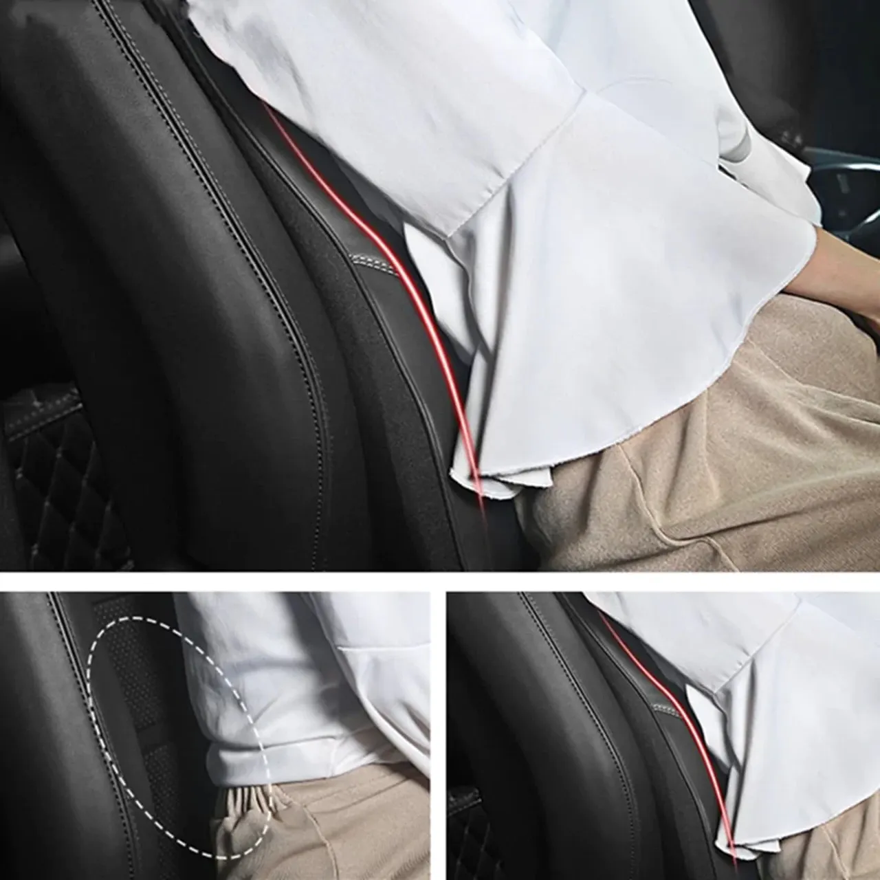 Custom Text For Car Headrest Neck Pillow and Lumbar Support Back Cushion Kit, Compatible with All Cars, Memory Foam Erognomic Design Universal Fit Muscle Pain and Tension Relief for Car Seat FM13992