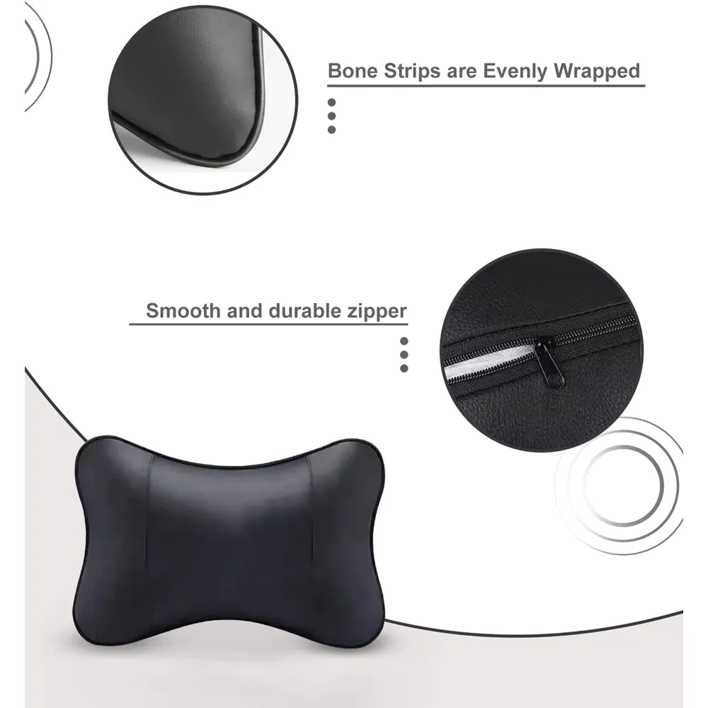 Custom Text For For Thickened Foam Car Neck Pillow, Compatible with All Cars, Soft Leather Headrest (2 Pieces) for Driving Home Office IN13990