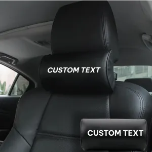 Custom Text For Neck Pillow, Compatible with All Cars, Car Seat Headrest Neck Rest Cushion for Driving Seat Auto Head Rest Neck Support RA13986