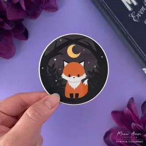 Dark Forest Fox Vinyl Sticker