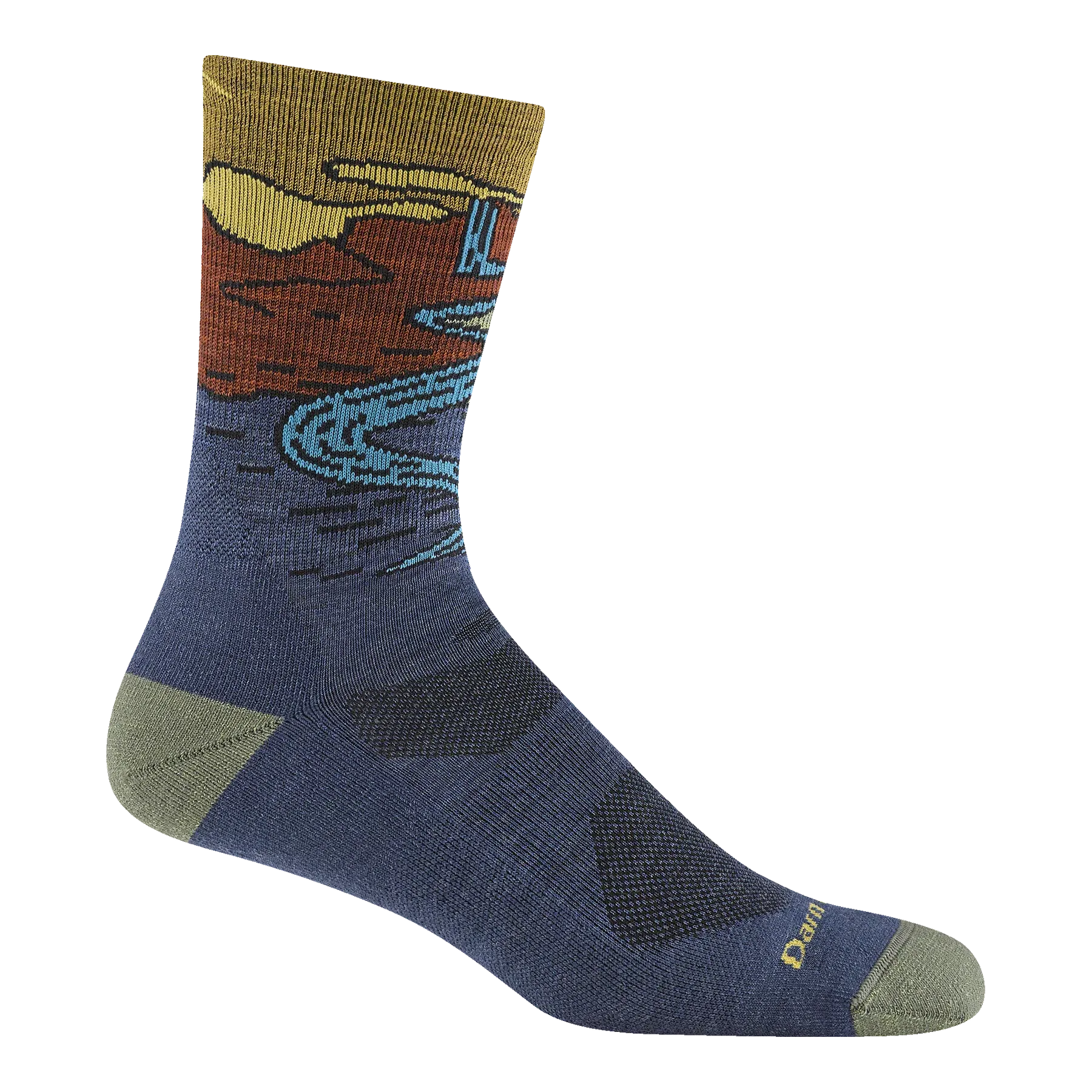 Darn Tough Mens Chasing Waterfalls Micro Crew Lightweight Hiking Sock