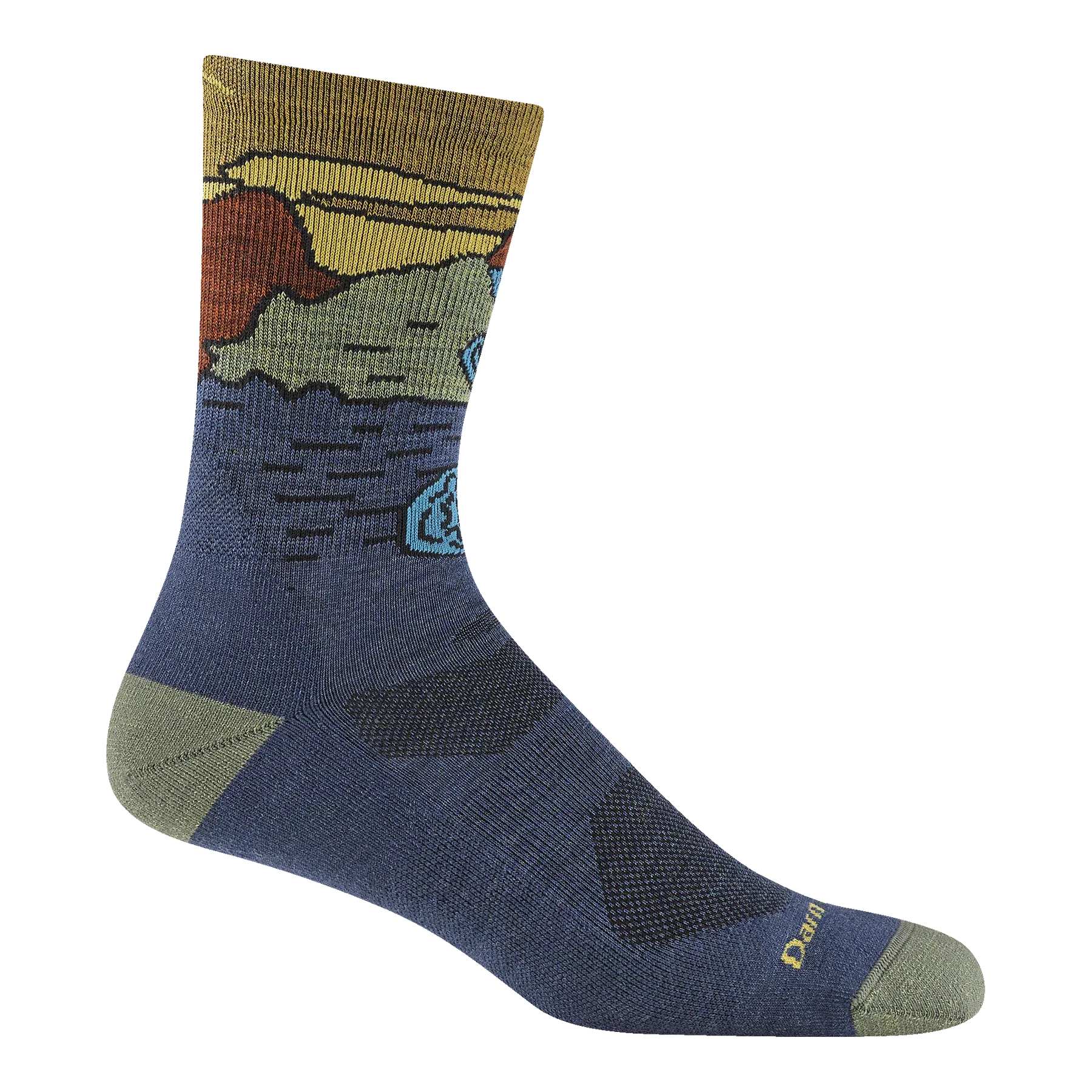 Darn Tough Mens Chasing Waterfalls Micro Crew Lightweight Hiking Sock