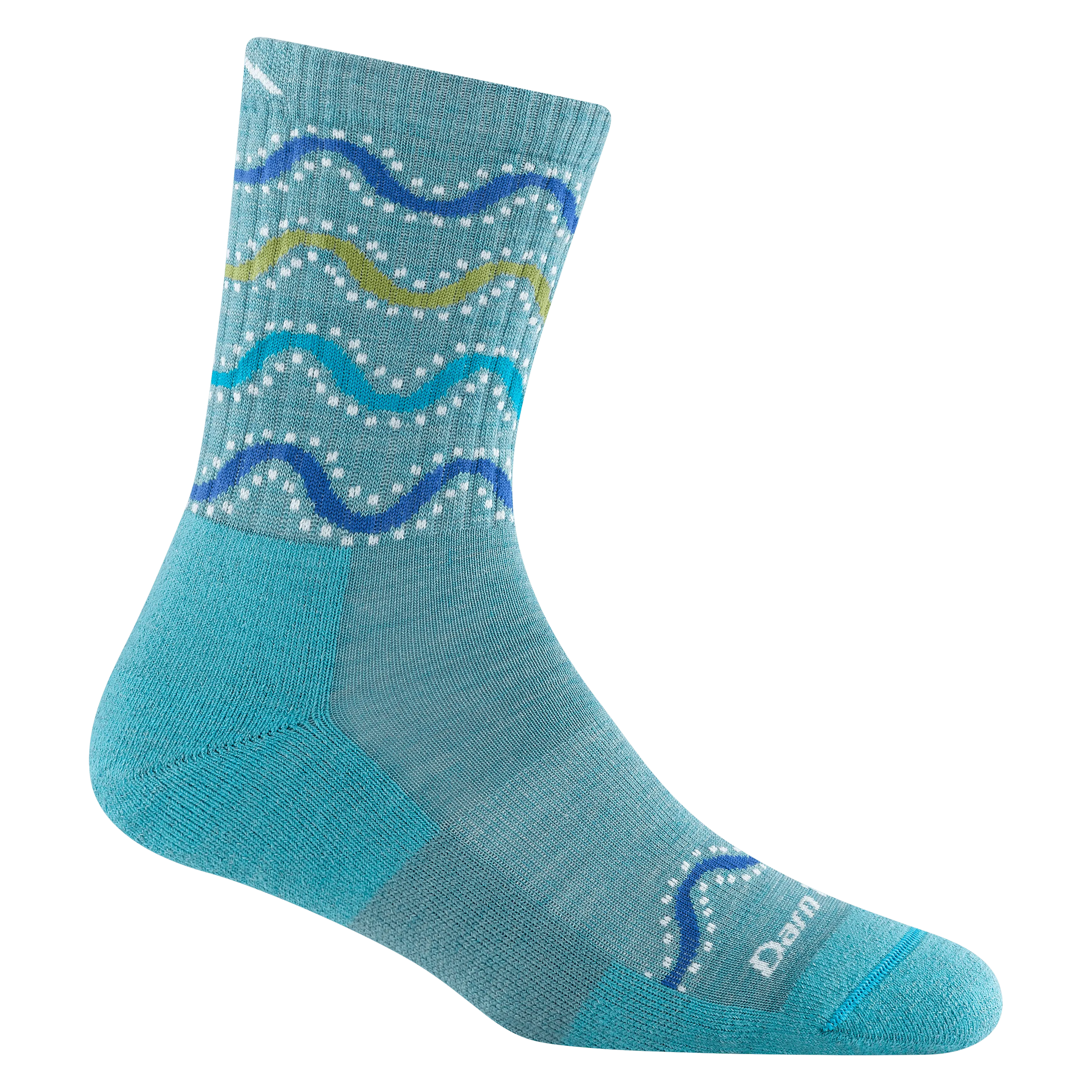 Darn Tough Womens Wandering Stripe Micro Crew Lightweight Hiking Socks - Clearance