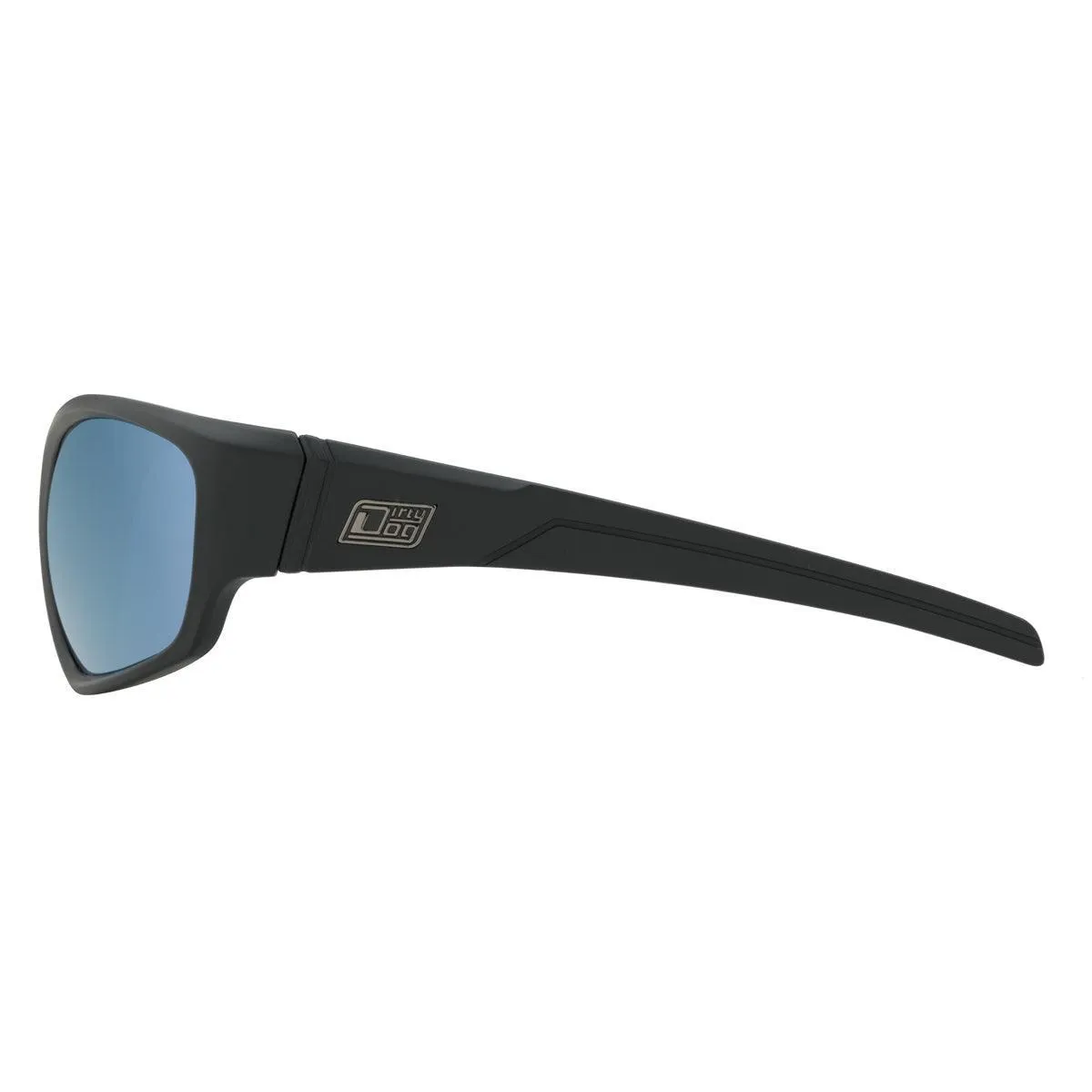 Dirty Dog Snapper Ice Blue Polarised Sunglasses Black Satin