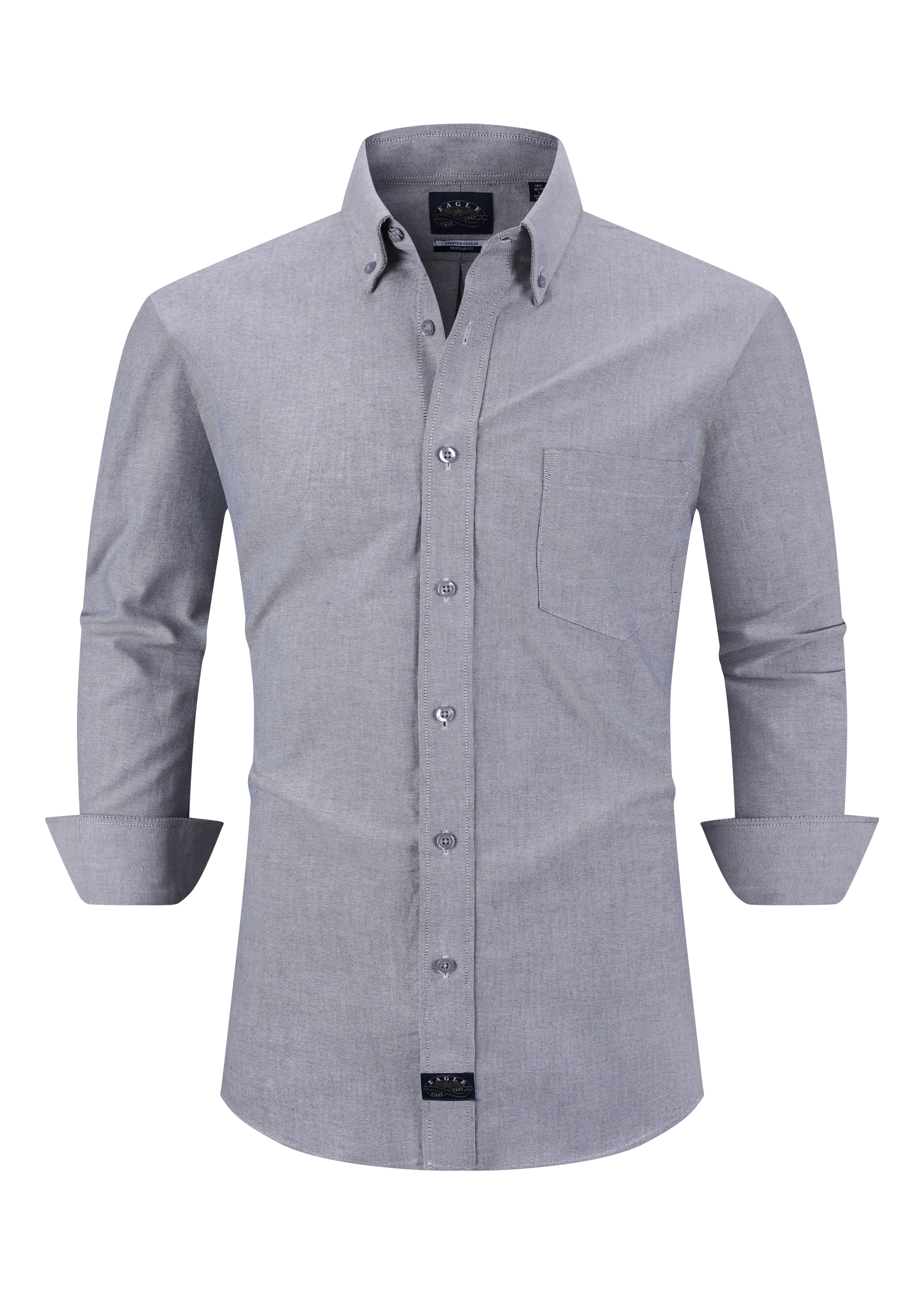 Eagle Stretch Neck Solid Oxford Shirt