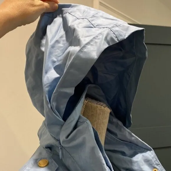 ELLEN Tracy Blue Hooded Fall Jacket SZ Medium