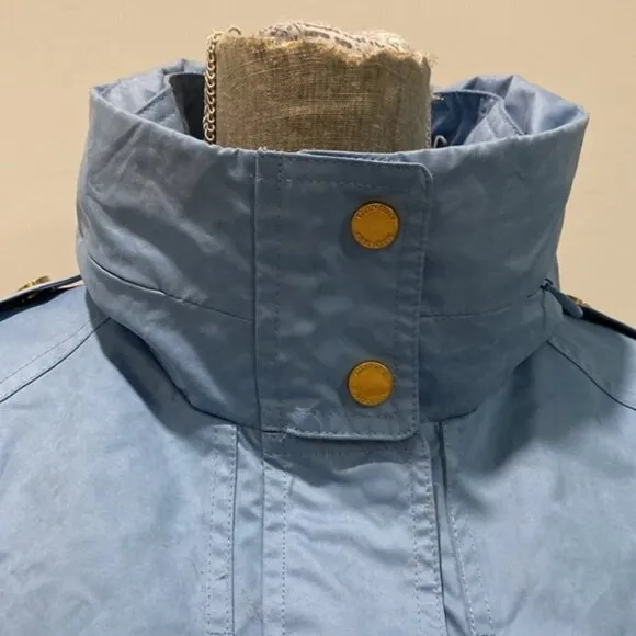 ELLEN Tracy Blue Hooded Fall Jacket SZ Medium