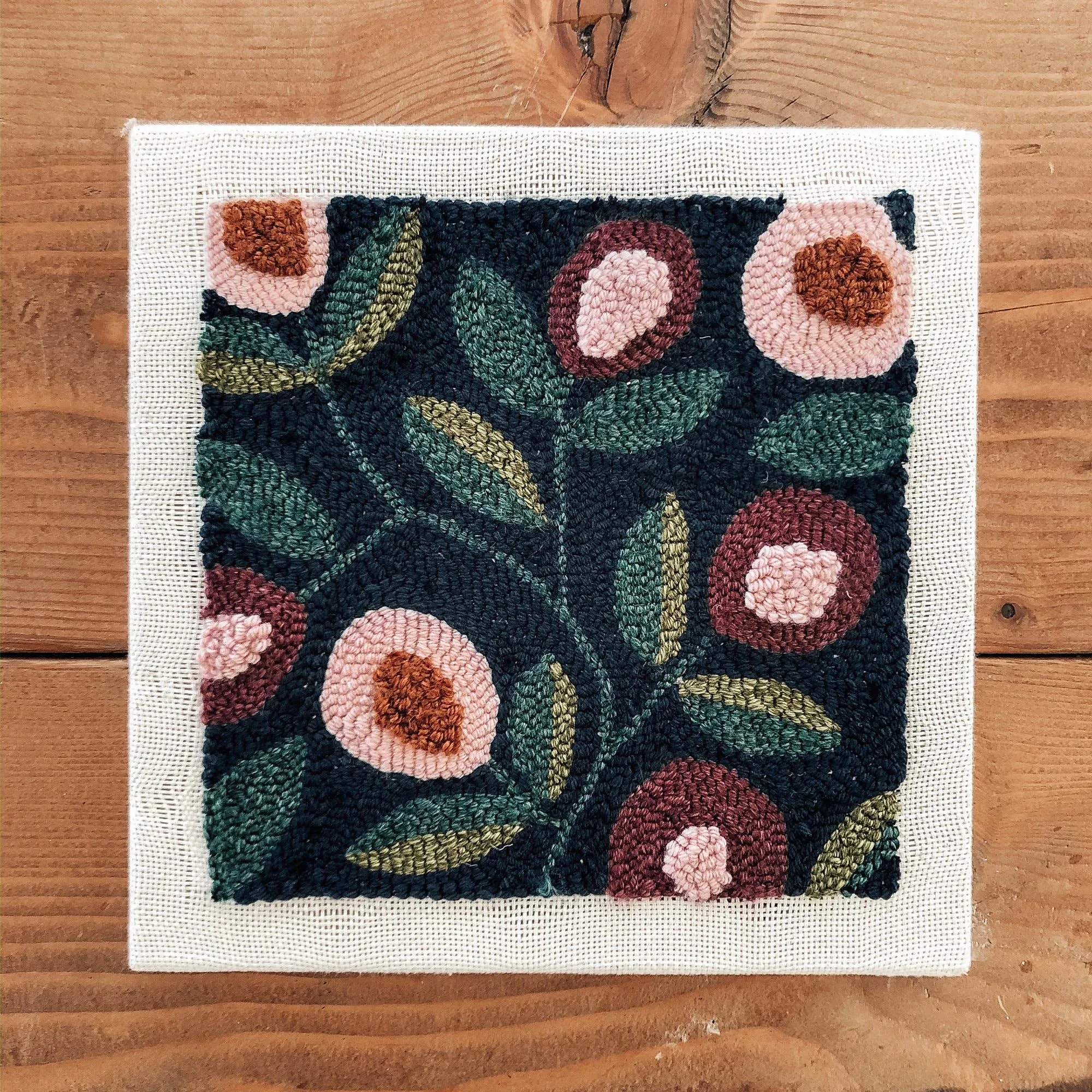 Fall Floral & Vines Square Punch Needle Kit