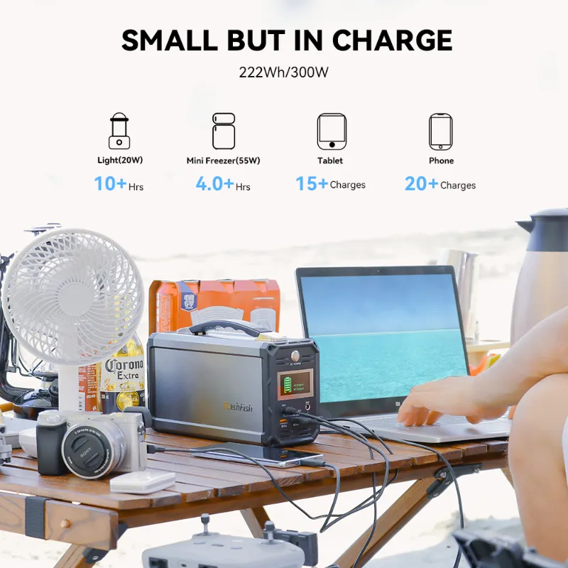 FlashFish G300 Portable Power Station | 300W 222Wh