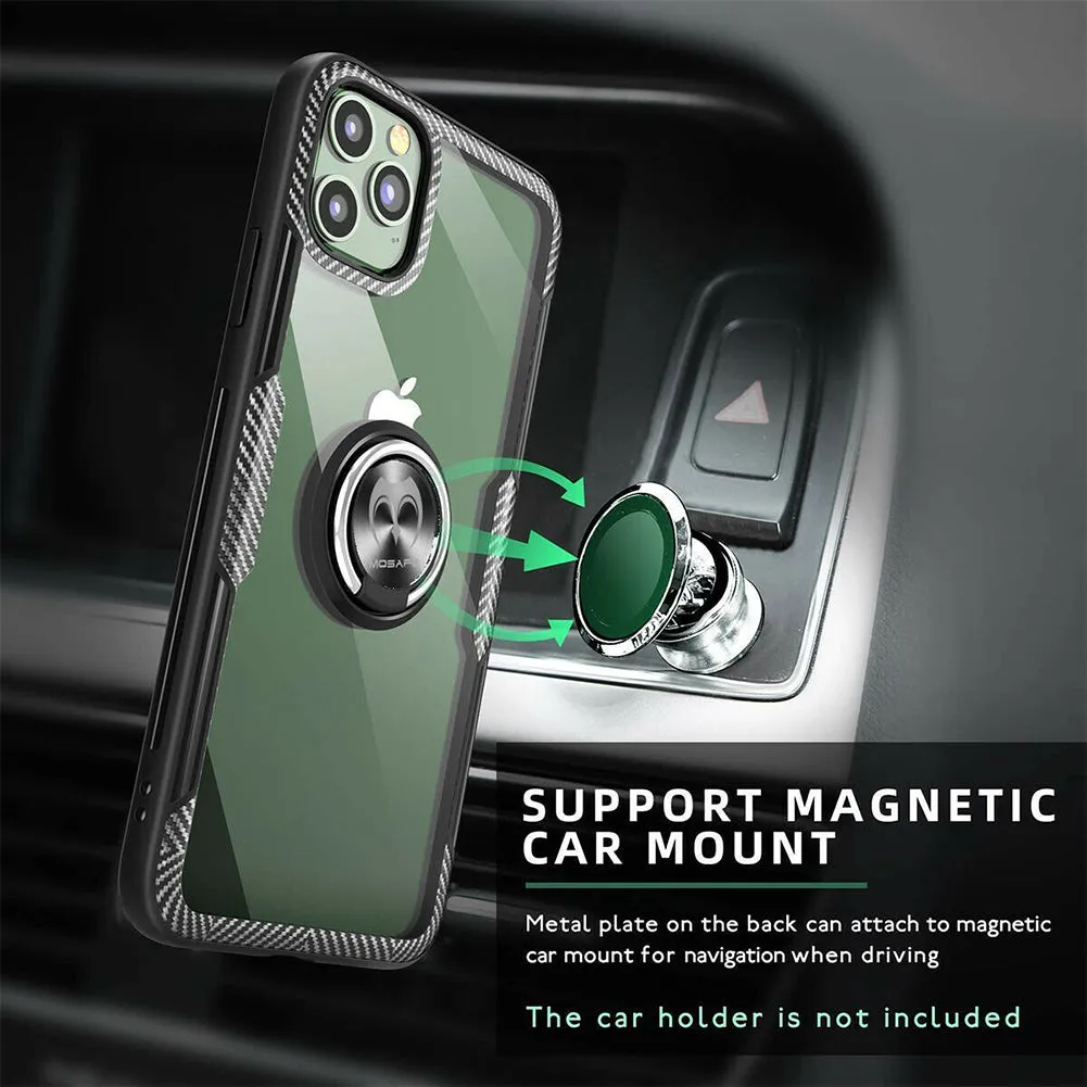 For iPhone 11 Pro max Magnetic Shockproof Ring Holder TPU Protective Case Cover black_iPhone11 Pro max