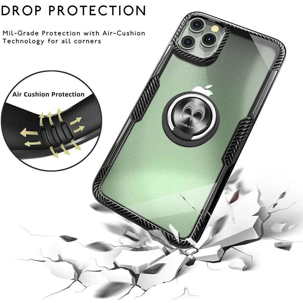 For iPhone 11 Pro max Magnetic Shockproof Ring Holder TPU Protective Case Cover black_iPhone11 Pro max