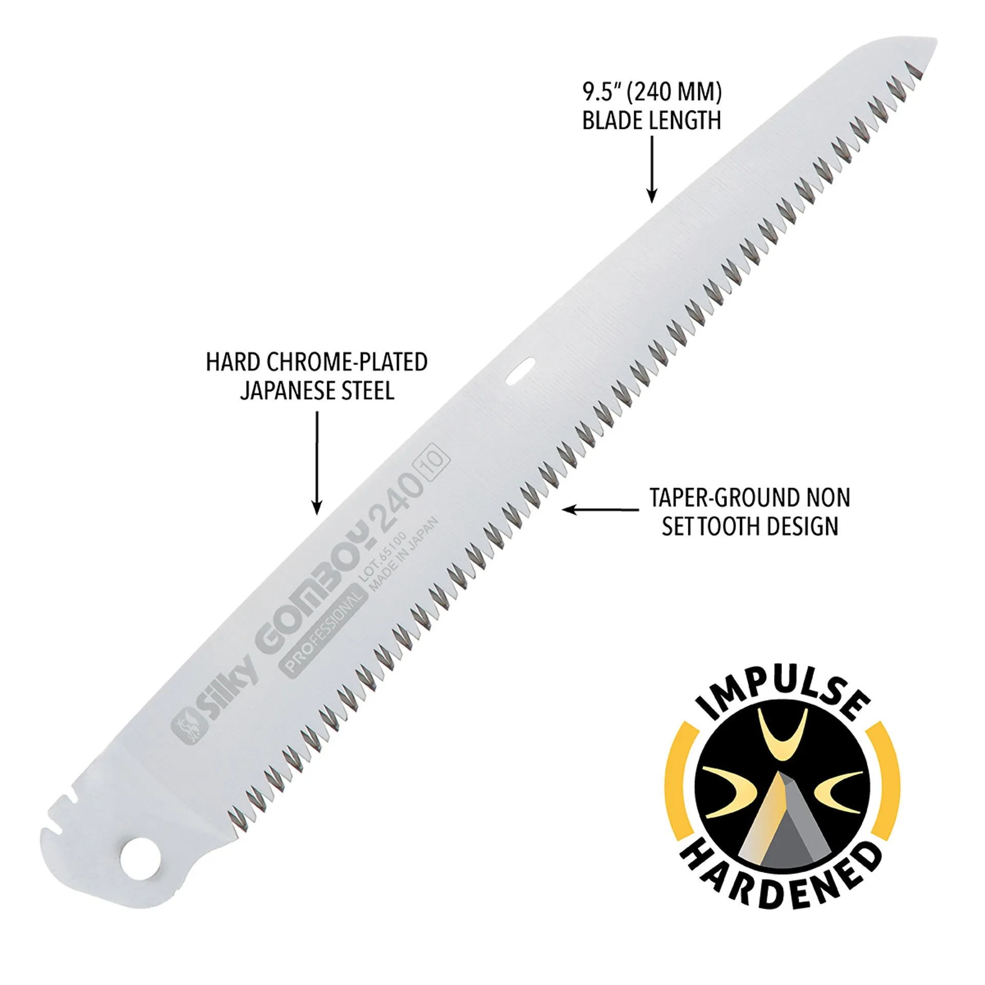 GOMBOY 240 mm Folding Saw - Medium Teeth