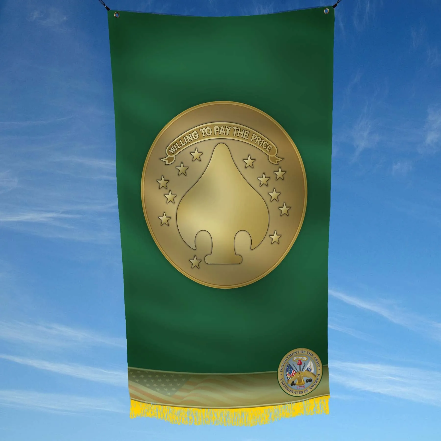 Green Berets ODA 1st Special Forces 12th Special Forces Group US Army Flag Banner