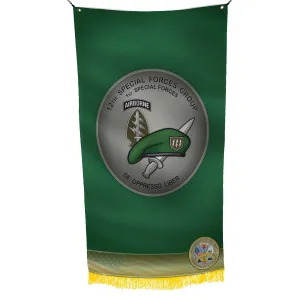 Green Berets ODA 1st Special Forces 12th Special Forces Group US Army Flag Banner