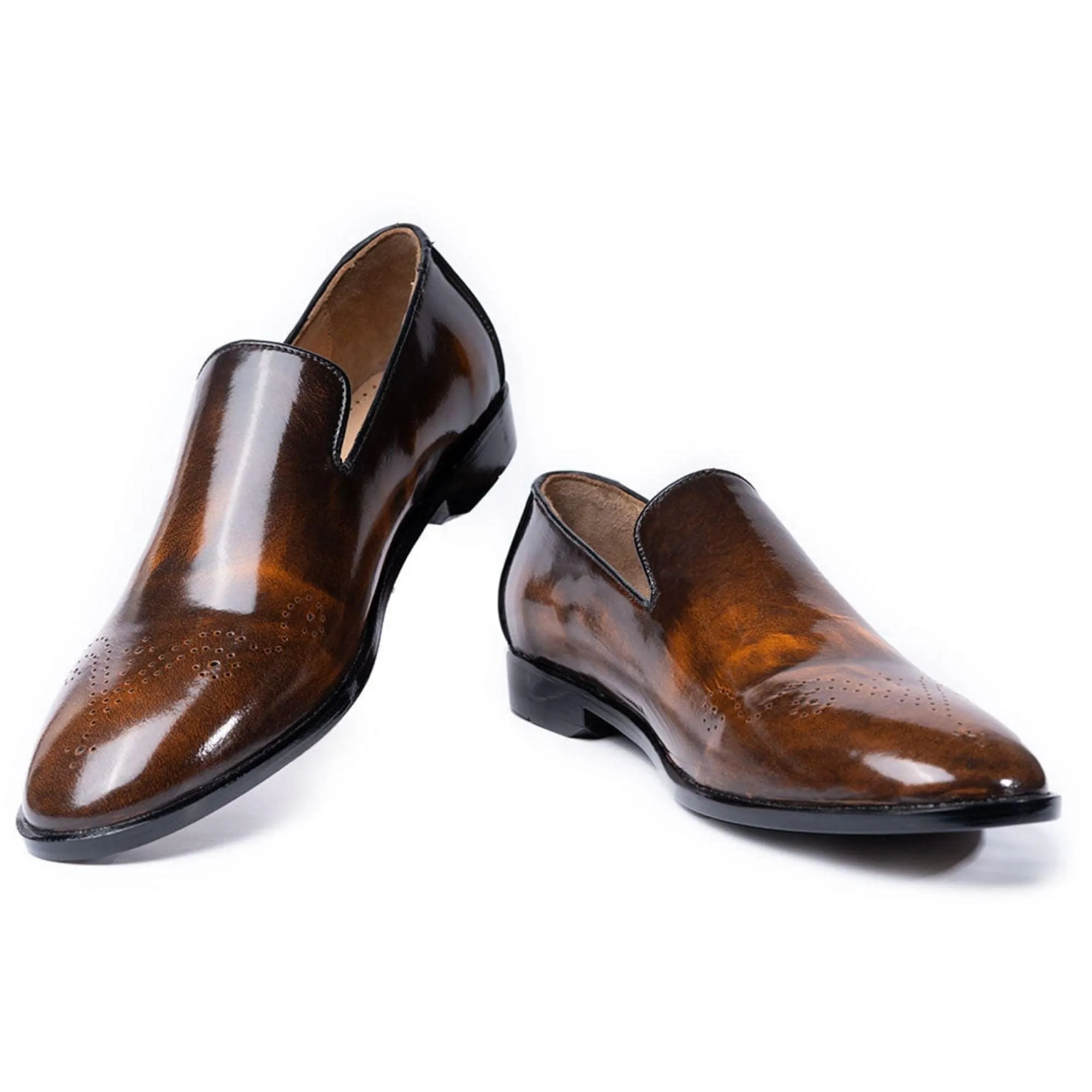 Handmade Custom Calf Leather Mens Loafers