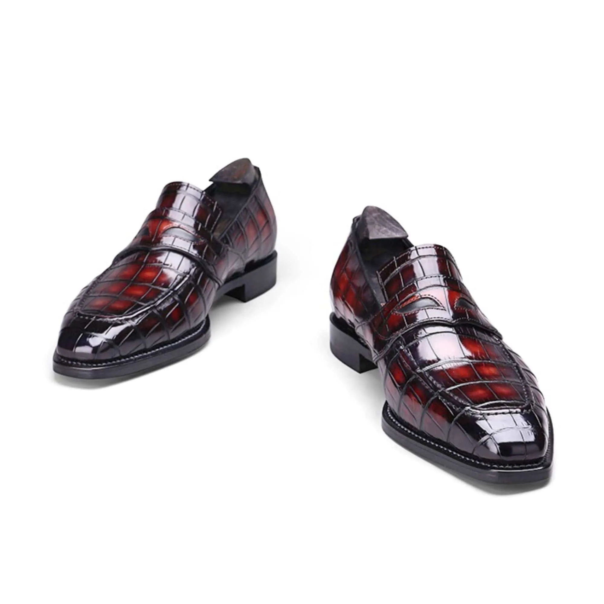 Handmade Custom Calf Leather Mens Loafers