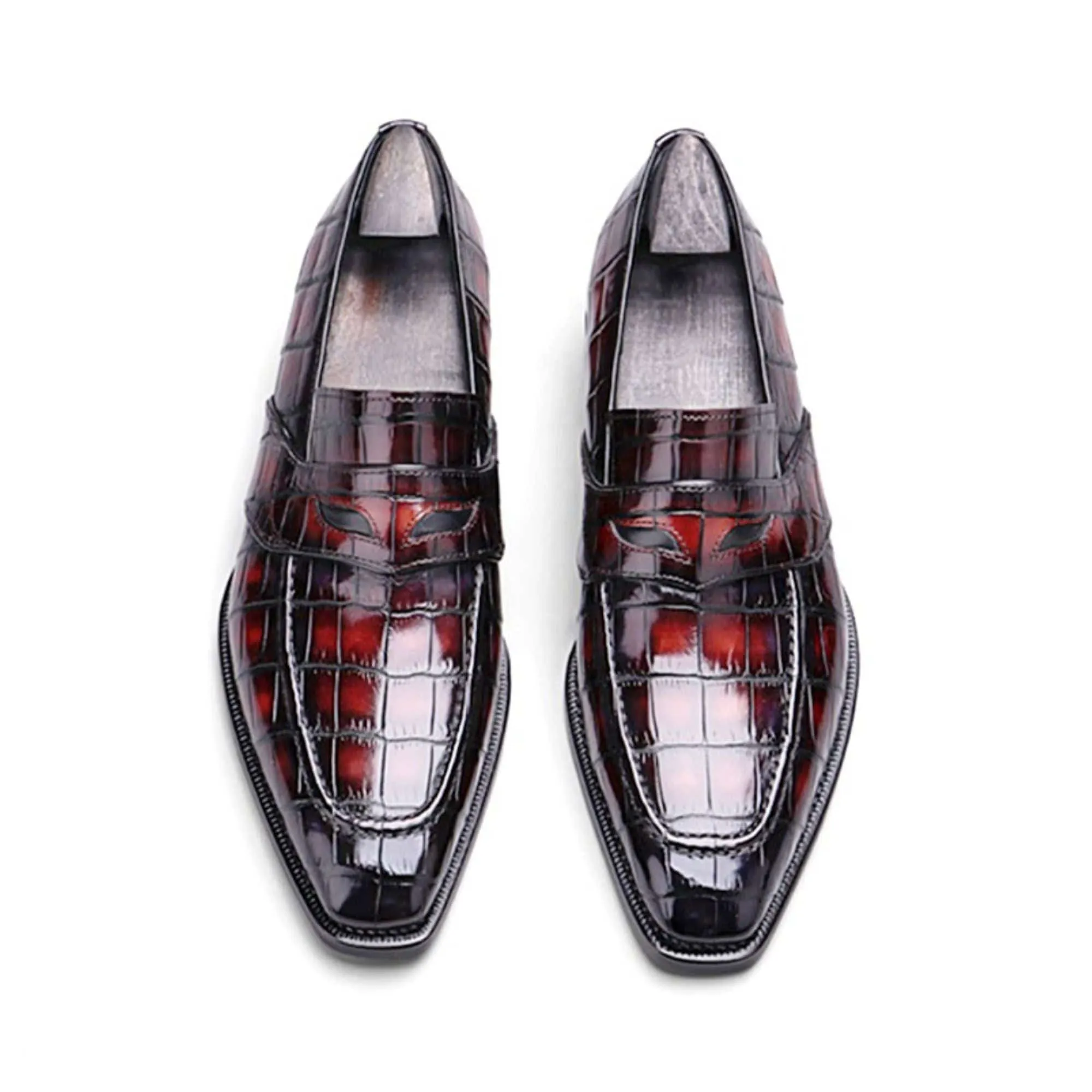 Handmade Custom Calf Leather Mens Loafers
