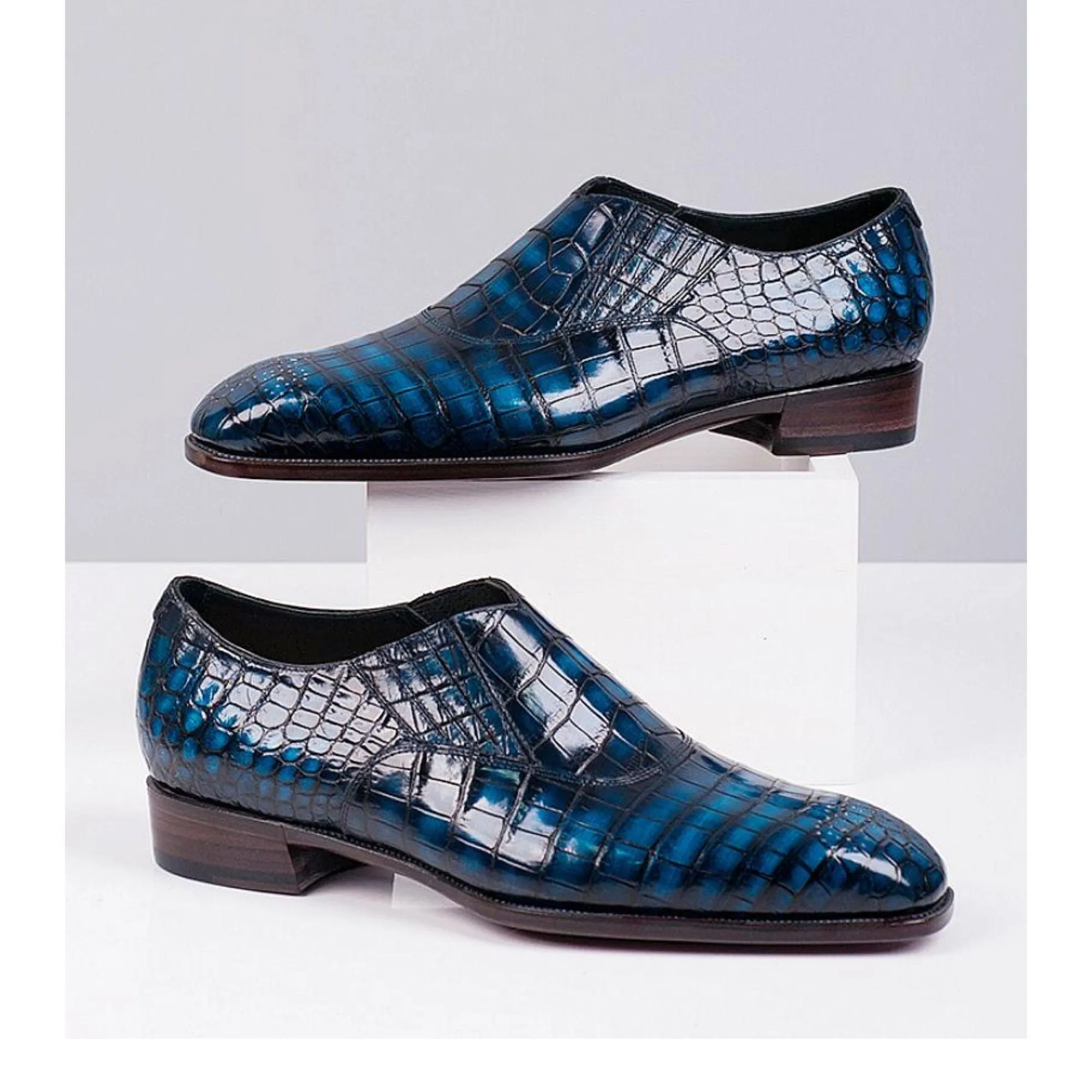Handmade Custom Calf Leather Mens Loafers