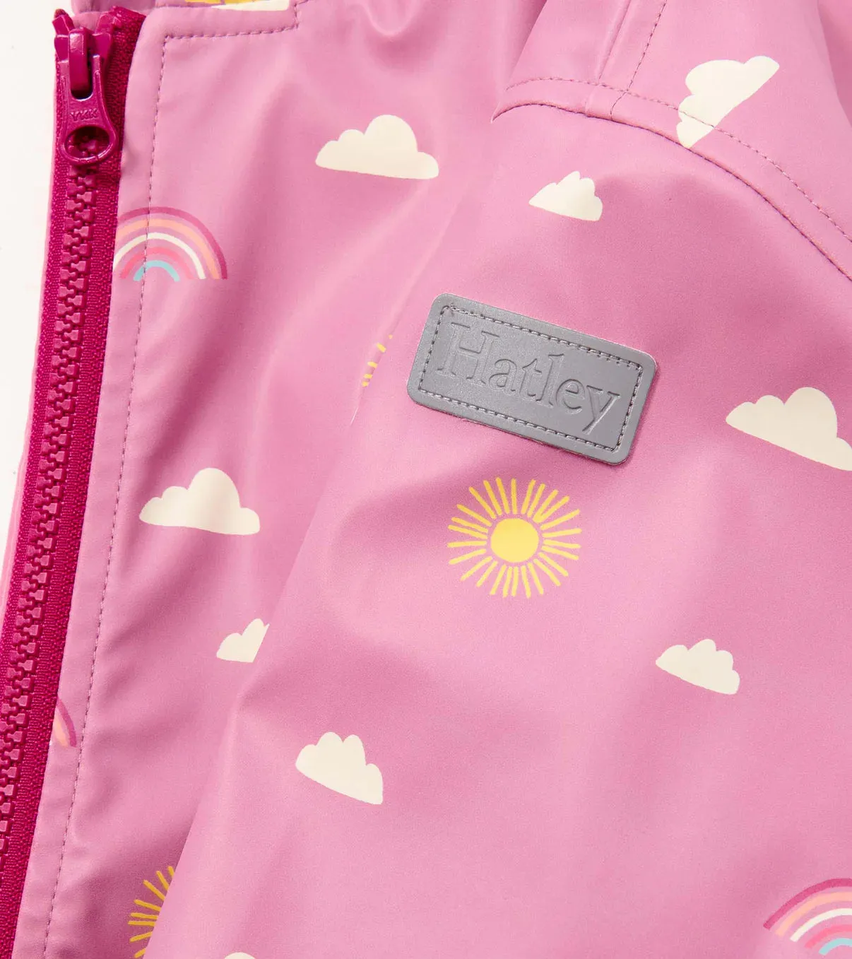 Hatley Girls Zip-Up Rain Jacket - Sun Charms