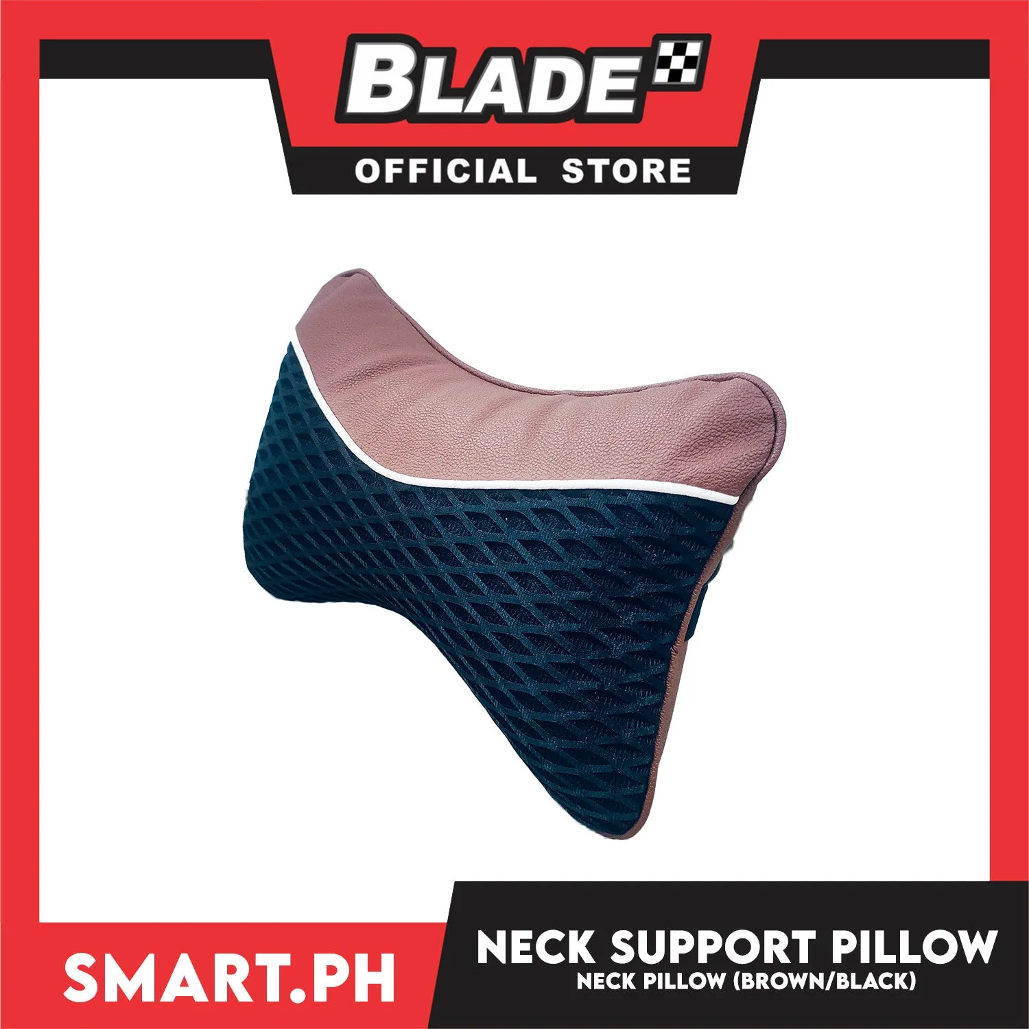 Headrest Neck Pillow Universal (Black/Brown) Comfortable Long Drive