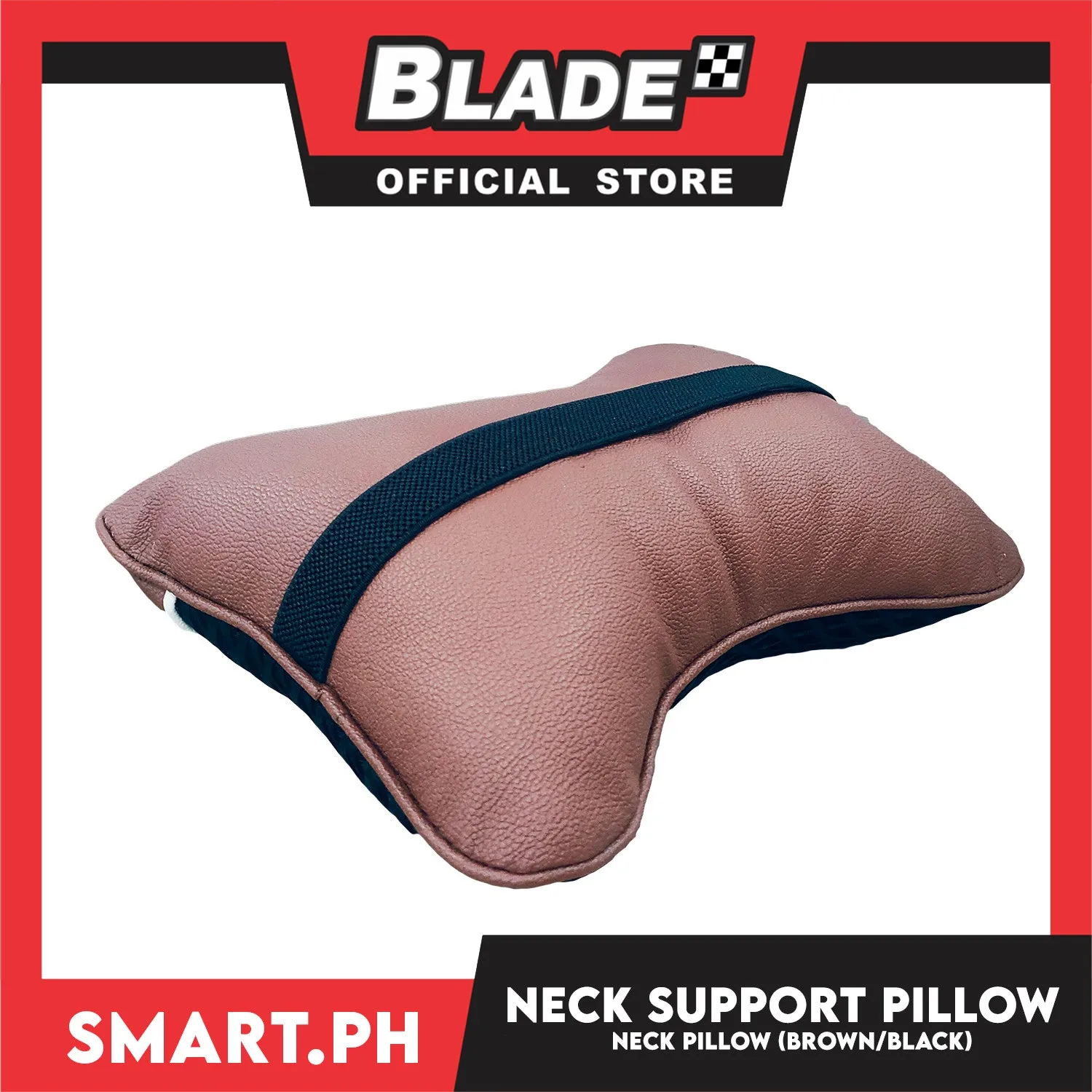 Headrest Neck Pillow Universal (Black/Brown) Comfortable Long Drive
