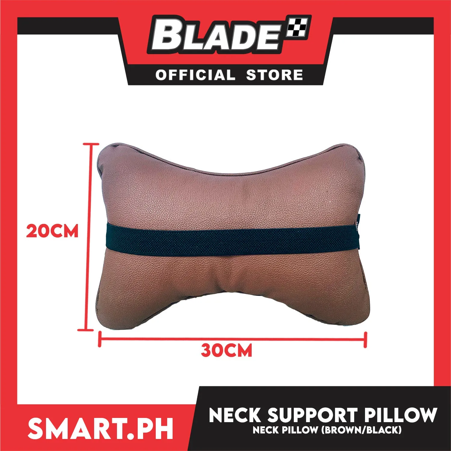 Headrest Neck Pillow Universal (Black/Brown) Comfortable Long Drive