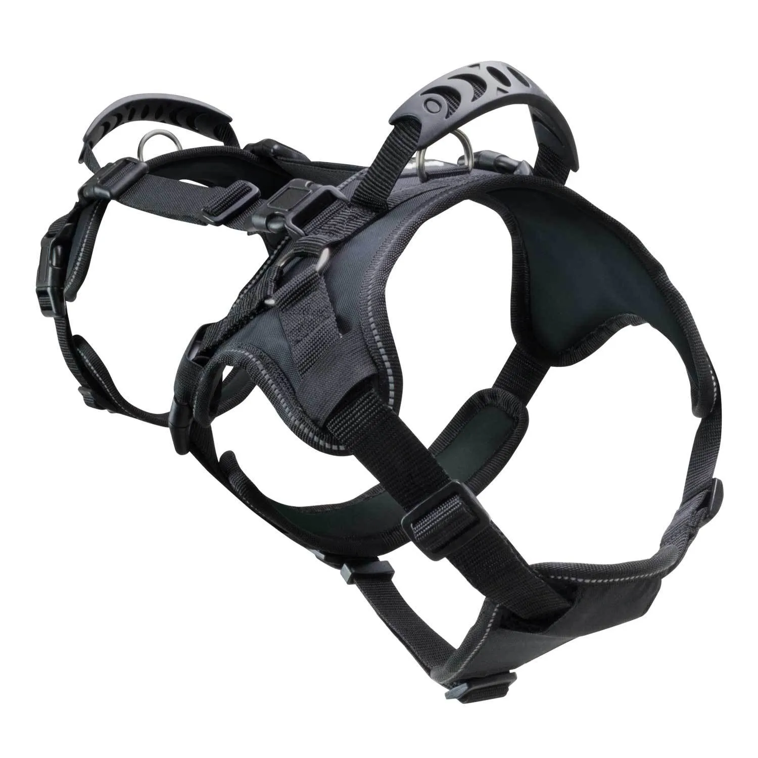 Heavy Duty Double Back Dog Harness I Canine Harness Equipment For Lifting & Transporting I Black, Large