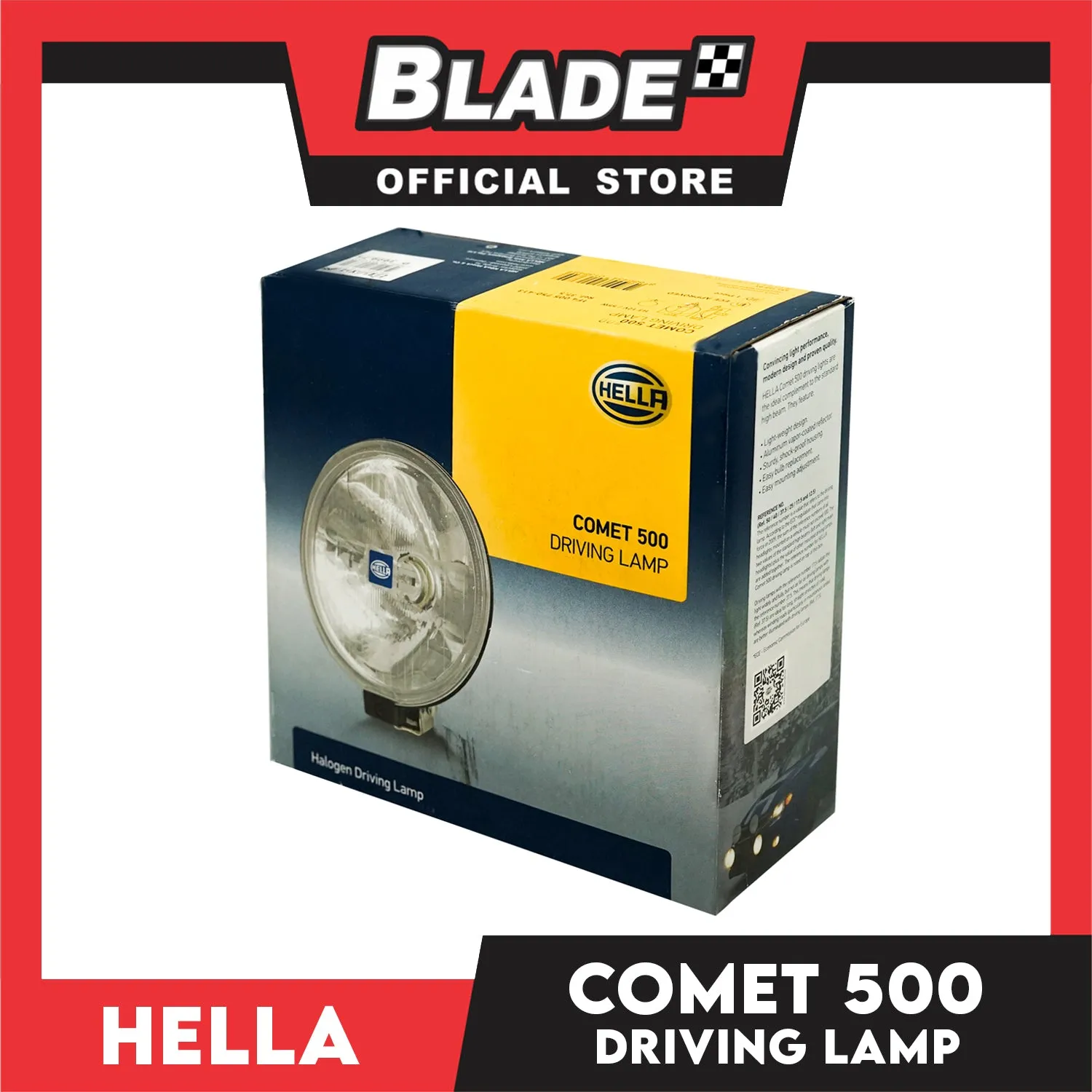 Hella Comet 500 Halogen Driving Lamp (White)