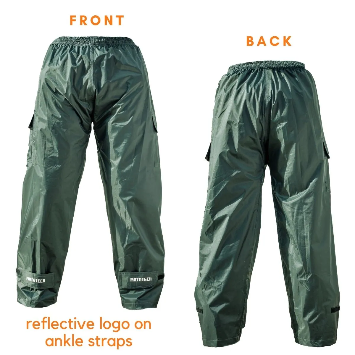 Hurricane TourPro Rain Overtrousers - Waterproof Pants with Cargo Pockets - Dark Grey
