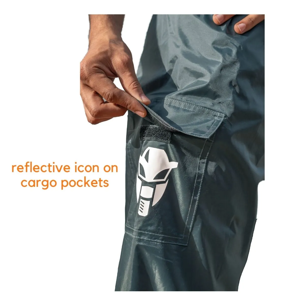 Hurricane TourPro Rain Overtrousers - Waterproof Pants with Cargo Pockets - Dark Grey
