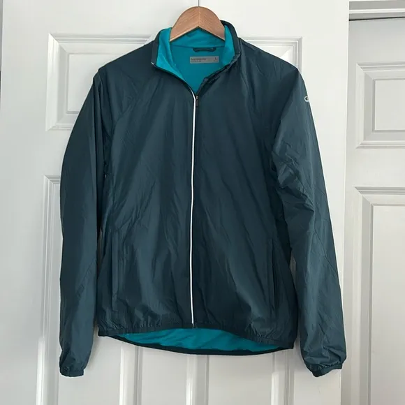 Icebreaker Cool-Lite Vented Full Zip Shell Jacket Small Women’s Navy