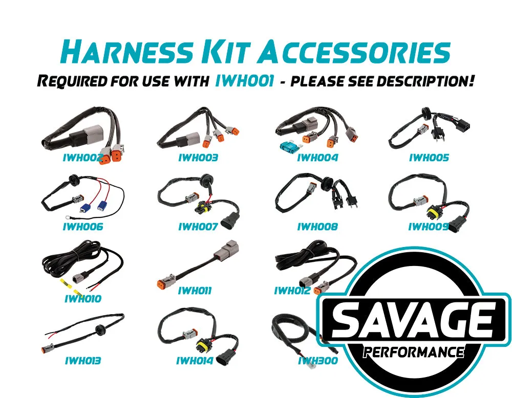 Ignite - Wiring Harness Universal Headlight Adaptor (HID and LED) 12V 60A for Driving Lights and Light Bars