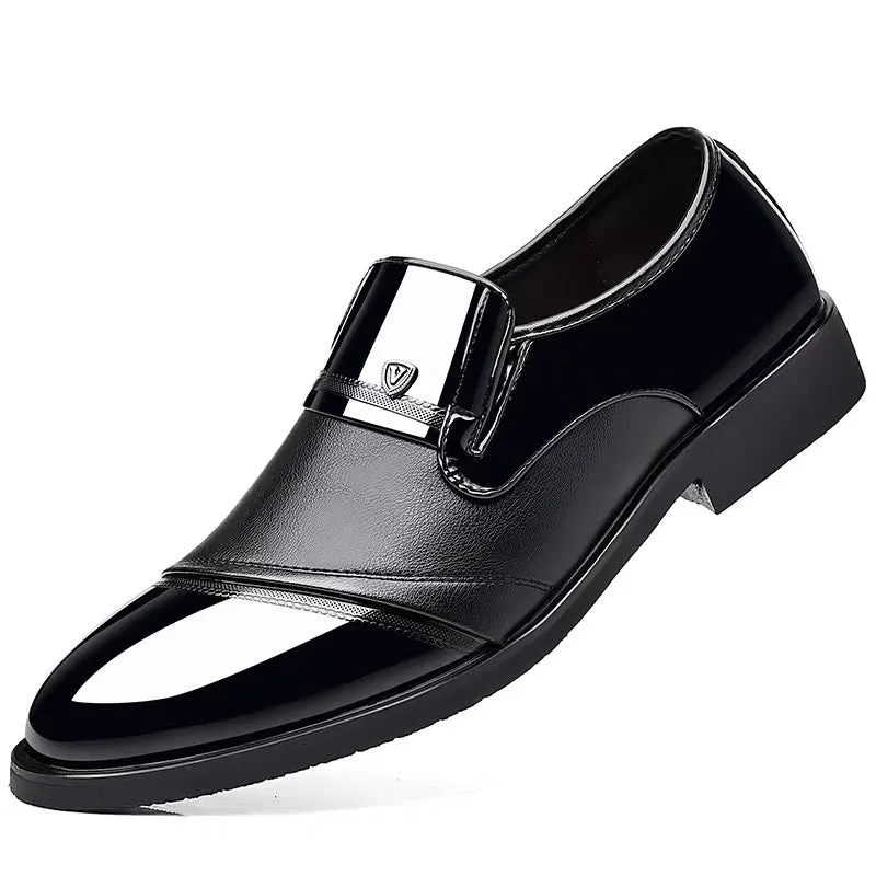 INSTOCK-Men's brogue formal leather shoes