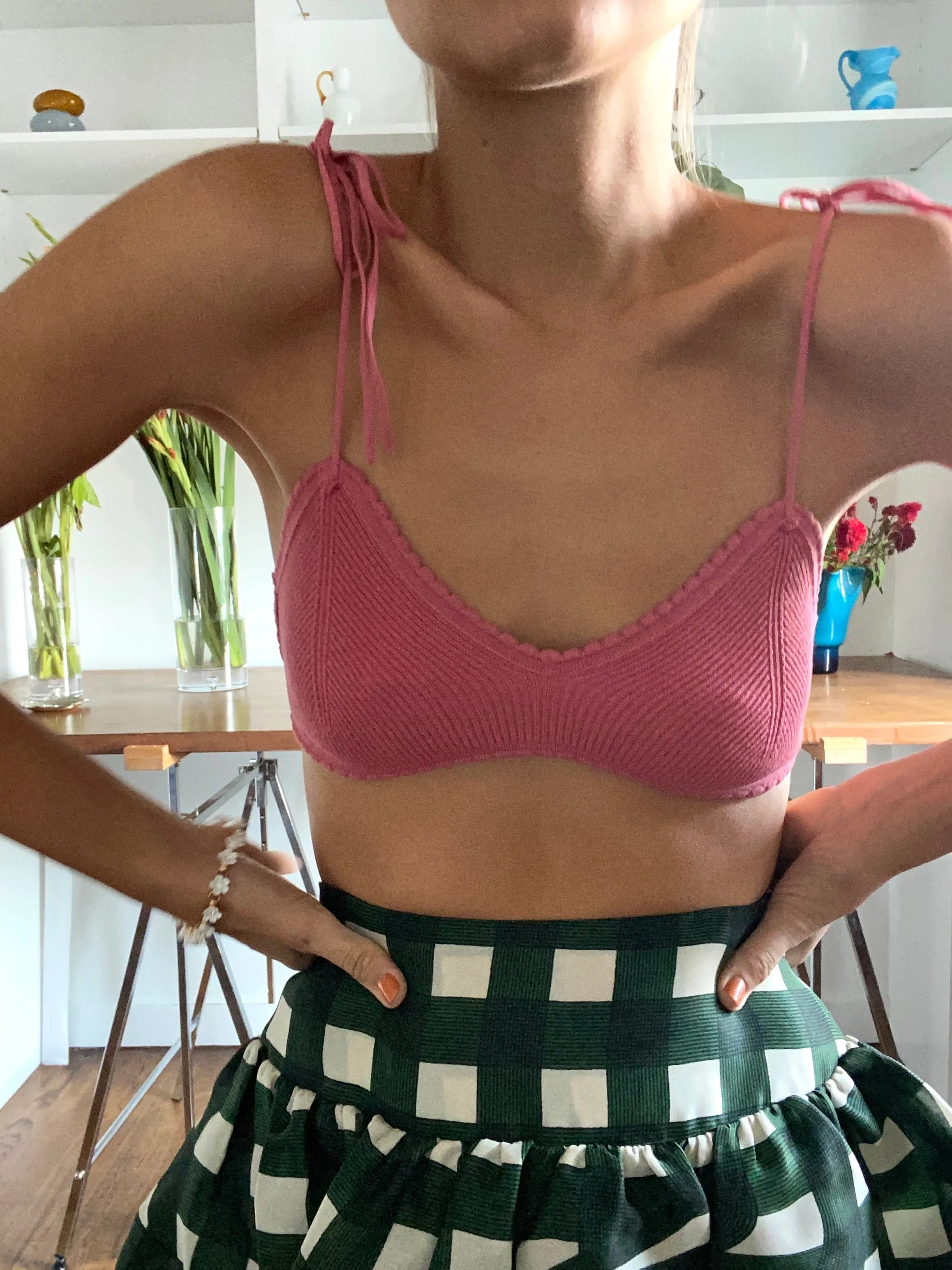 JENNY SCALLOPED BRALETTE IN WATERMELON-SUGAR-N'-SPICE
