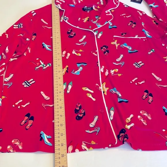 Kate Spade Pajamas 2 Piece Set Pink Party Shoes Pajamas