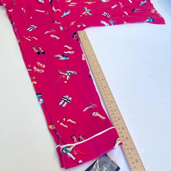 Kate Spade Pajamas 2 Piece Set Pink Party Shoes Pajamas