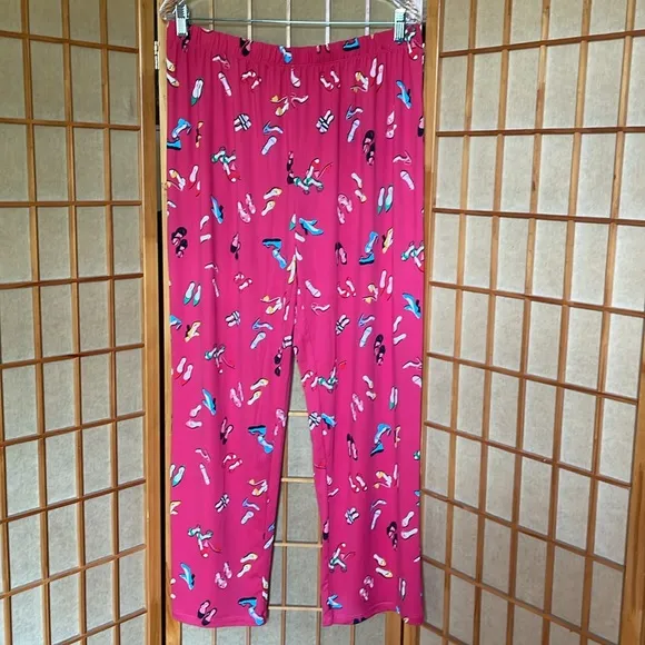 Kate Spade Pajamas 2 Piece Set Pink Party Shoes Pajamas