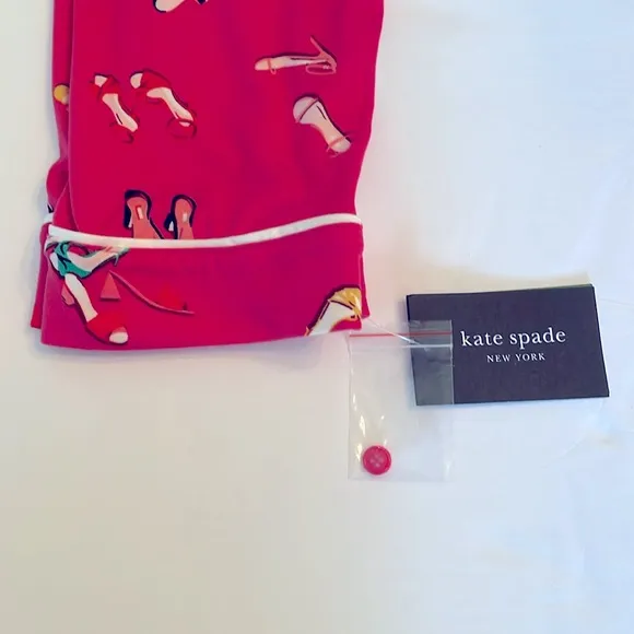 Kate Spade Pajamas 2 Piece Set Pink Party Shoes Pajamas