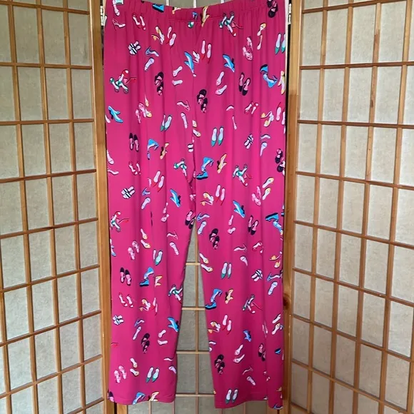 Kate Spade Pajamas 2 Piece Set Pink Party Shoes Pajamas