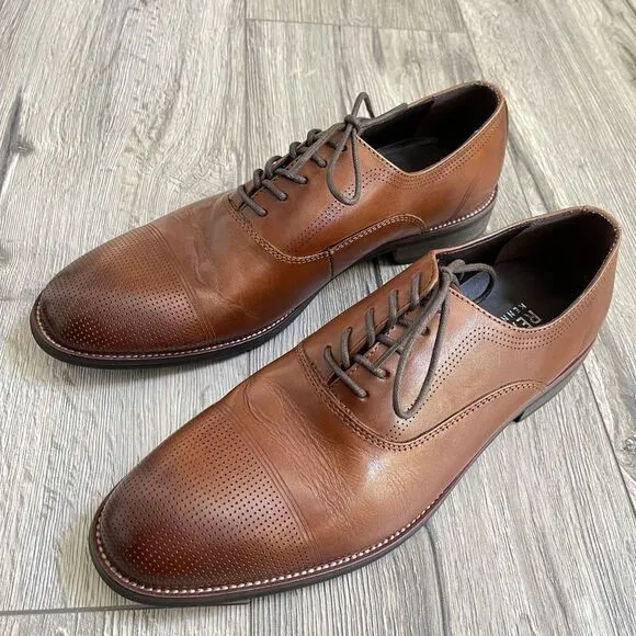Kenneth Cole Reaction Jean LaceUp Men's Cognac sz8