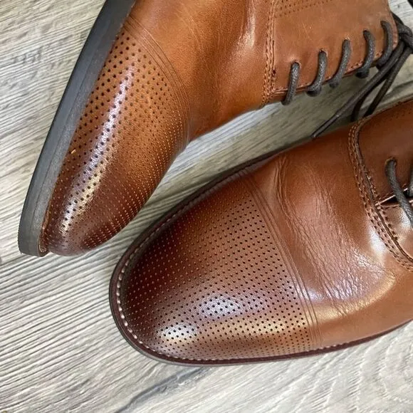 Kenneth Cole Reaction Jean LaceUp Men's Cognac sz8