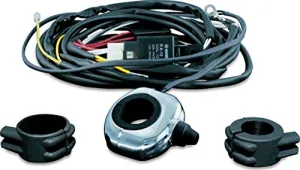 Kuryakyn 2202 Motorcycle Accessory: Driving Light Wiring and Relay Kit with Handlebar Mounted Switch, Universal Fit for Motorcycles with 7/8", 1", or 1-1/4" Diameter Handlebars, Chrome