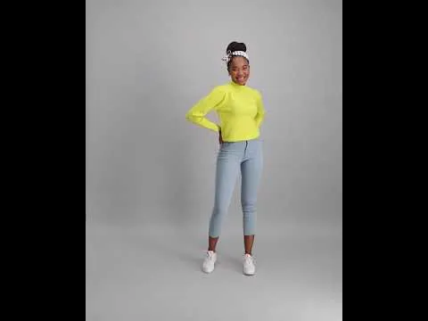 Ladies Puff Sleeve Pullover - Chartreuse