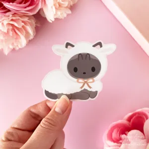 Lamb Cat Vinyl Sticker
