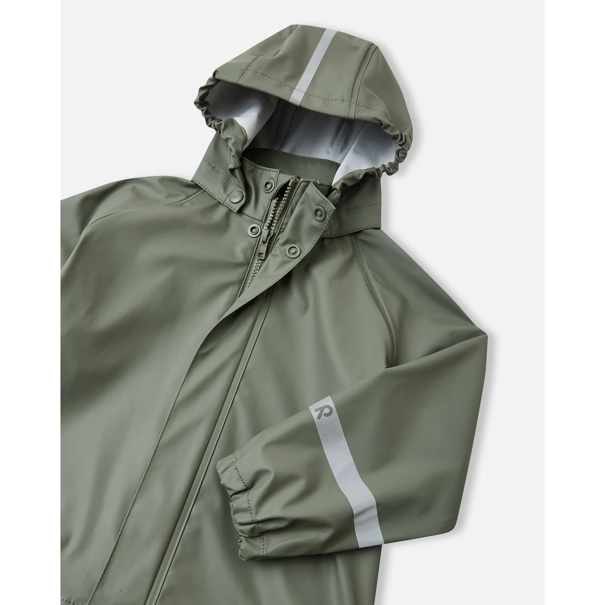 Lampi Waterproof Rain Coat - Greyish Green