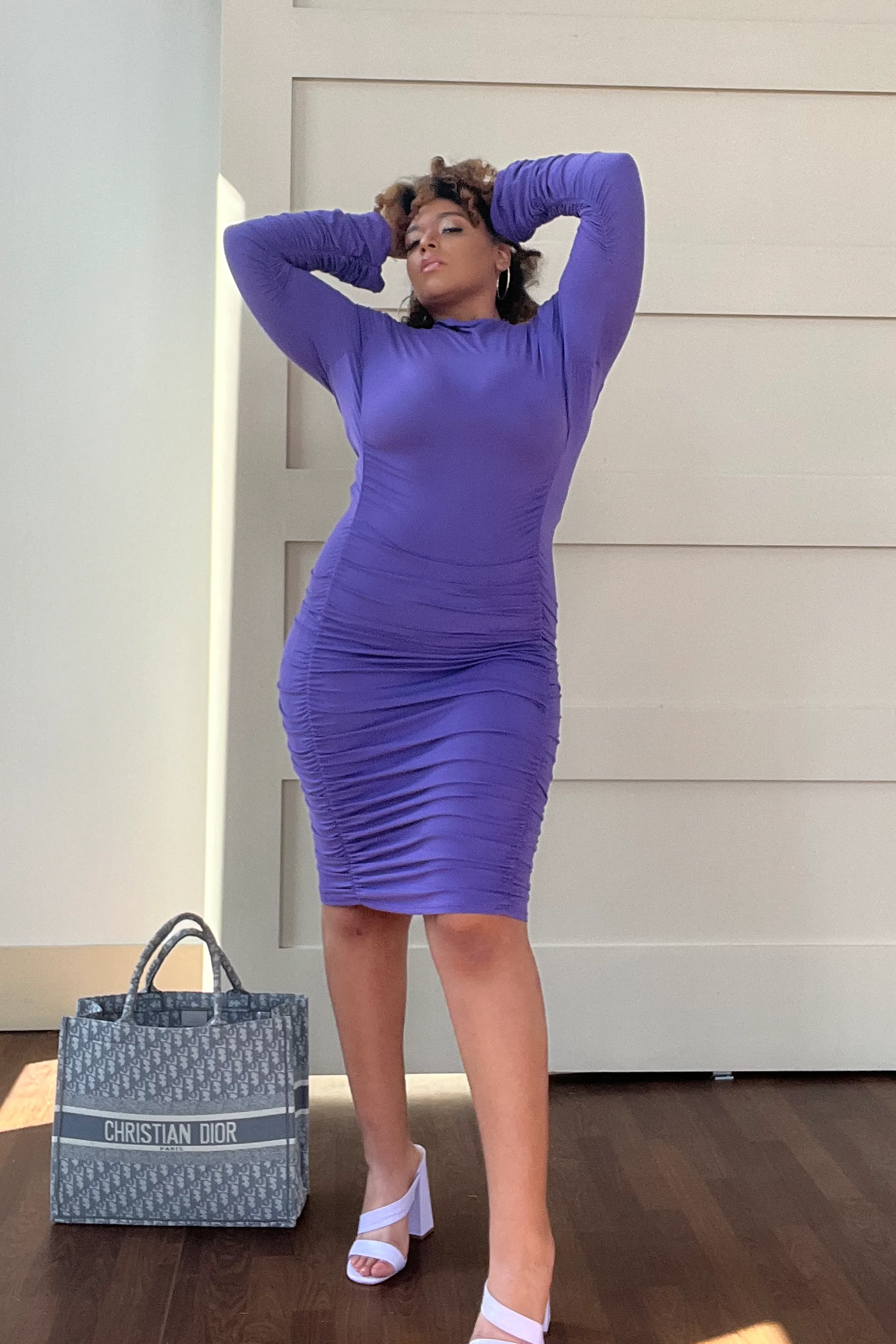 Lana Long Sleeve Mock Neck Dress