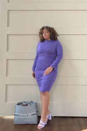 Lana Long Sleeve Mock Neck Dress