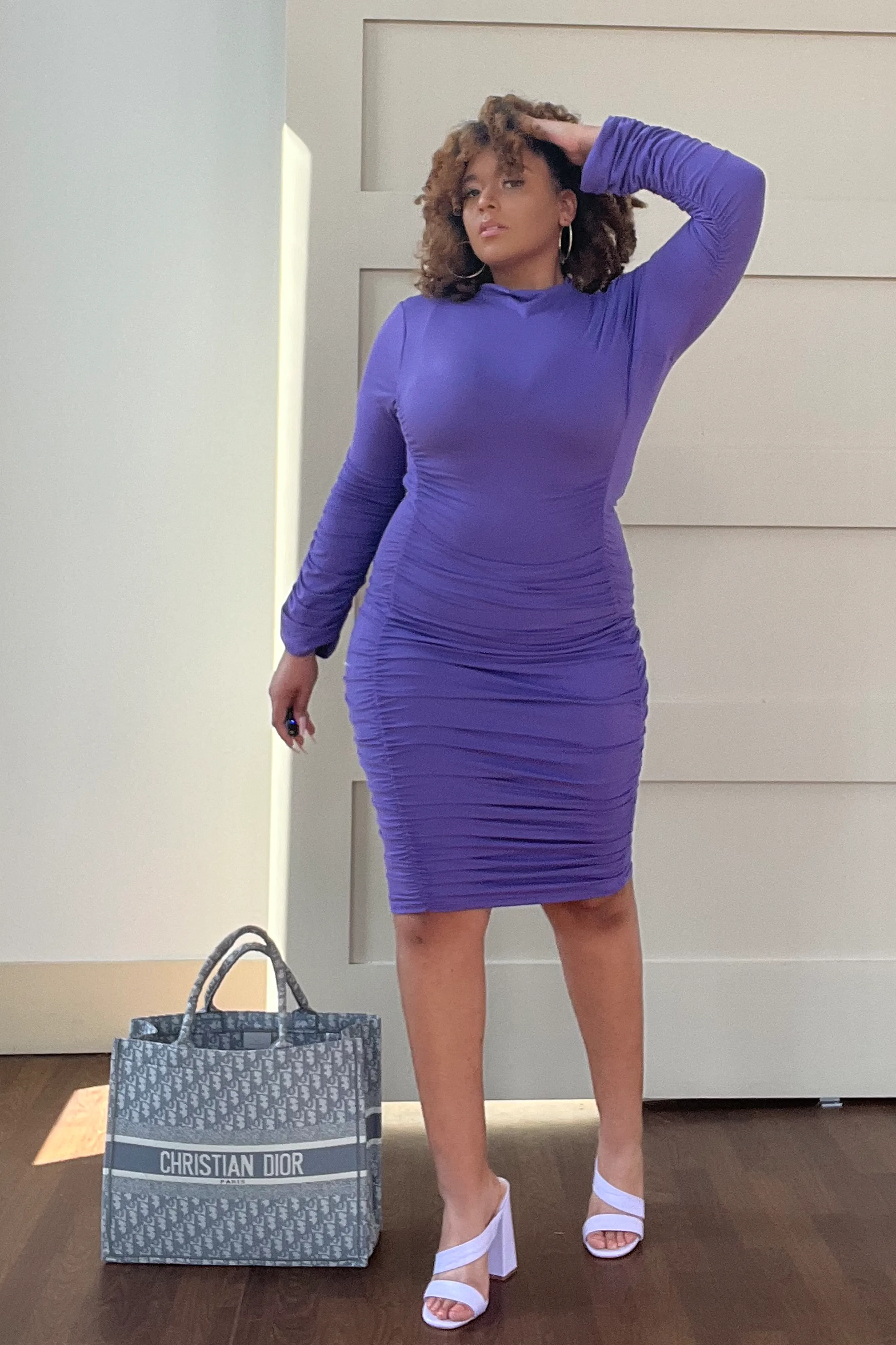 Lana Long Sleeve Mock Neck Dress